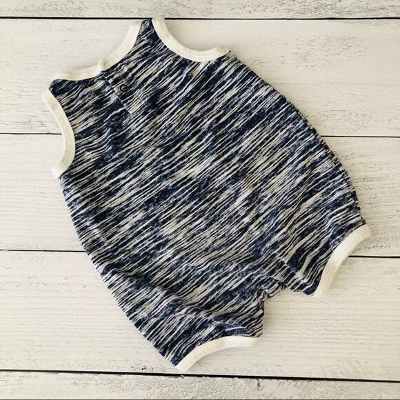 Guess onesie one-piece striped sailboat blue white sleeveless - Picture 5 of 5